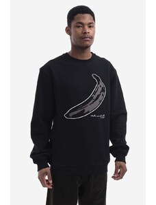 Βαμβακερή μπλούζα Maharishi Chanile Olive Banana x Warhol χρώμα: μαύρο F30