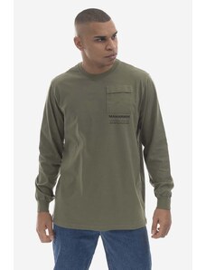 Βαμβακερή μπλούζα με μακριά μανίκια Maharishi Miltype Longsleeve T-shirt χρώμα: πράσινο F30