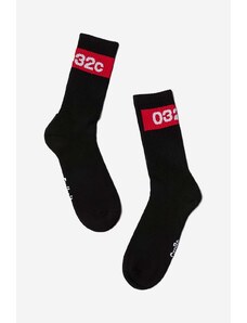 Κάλτσες 032C Tape Socks χρώμα: μαύρο