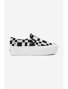 Πάνινα παπούτσια Vans Classic Slip-On Stackform χρώμα: μαύρο