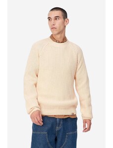 Πουλόβερ με προσθήκη μαλλιού Carhartt WIP Forth Sweater ανδρικό, χρώμα: μπεζ