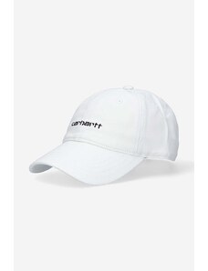 Βαμβακερό καπέλο του μπέιζμπολ Carhartt WIP Script χρώμα: άσπρο