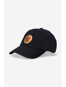 Βαμβακερό καπέλο του μπέιζμπολ Wood Wood Eli Badge χρώμα: μαύρο