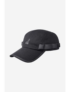 Βαμβακερό καπέλο του μπέιζμπολ Kangol Wax Utility 5 Panel χρώμα: μαύρο