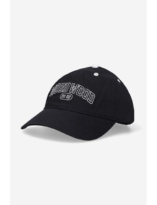 Βαμβακερό καπέλο του μπέιζμπολ Wood Wood Brian χρώμα μαύρο 12230807.7083