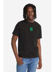 Βαμβακερό μπλουζάκι Puma x Minecraft χρώμα: μαύρο