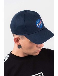 Βαμβακερό καπέλο του μπέιζμπολ Alpha Industries NASA Cap χρώμα: ναυτικό μπλε