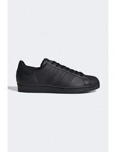 Δερμάτινα αθλητικά παπούτσια adidas Originals Superstar χρώμα: μαύρο EG4957
