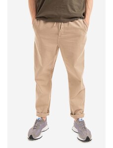 Βαμβακερό παντελόνι Carhartt WIP Flint Pant χρώμα: καφέ