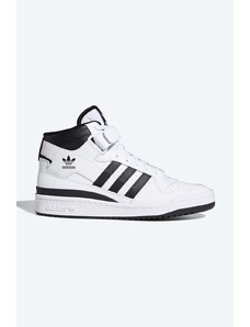 Δερμάτινα αθλητικά παπούτσια adidas Originals Forum Mid χρώμα: άσπρο F30