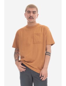 Βαμβακερό μπλουζάκι New Balance χρώμα: πορτοκαλί