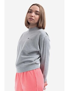 Βαμβακερή μπλούζα MCQ γυναικεία, χρώμα: γκρι