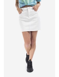 Βαμβακερή τζιν φούστα MCQ χρώμα: άσπρο