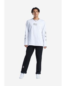 Βαμβακερή μπλούζα με μακριά μανίκια Reebok Classic Skateboard Longsleeve Tee HT8175 χρώμα: άσπρο