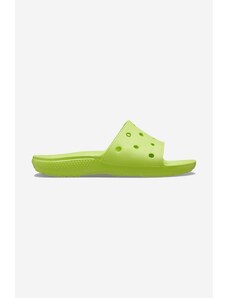 Παντόφλες Crocs Classic Slide χρώμα: πράσινο