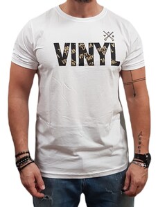 Vinyl Art Clothing Vinyl Art - 96485-02 - EMPOSSED PRINT T-SHIRT - White - μπλούζα μακό