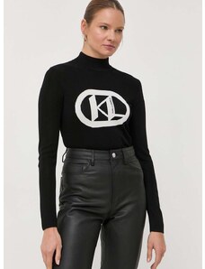 Πουλόβερ Karl Lagerfeld χρώμα: μαύρο