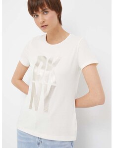 Μπλουζάκι DKNY χρώμα: μπεζ