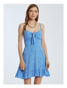 Celestino Mini φόρεμα με βολάν μπλε ανοιχτο για Γυναίκα
