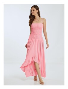 Celestino Ασύμμετρο βαμβακερό φόρεμα ροζ για Γυναίκα