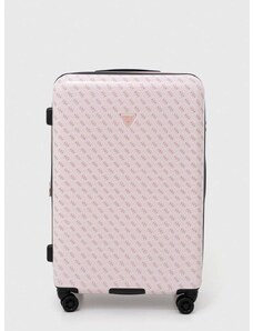 Βαλίτσα Guess χρώμα: ροζ