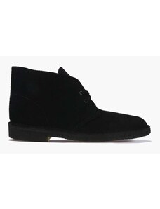 Clarks Originals Σουέτ μπότες Clarks Desert Boot γυναικεία, χρώμα: μαύρο 26138214