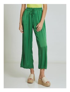 Celestino Σατέν παντελόνα πρασινο για Γυναίκα
