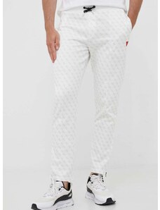 Παντελόνι φόρμας Guess χρώμα: άσπρο