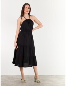 FREE WEAR Φόρεμα Γυναικείο Μονόχρωμο - Μαύρο - 001004