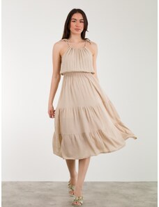 FREE WEAR Φόρεμα Γυναικείο Μονόχρωμο - Μπεζ - 002005