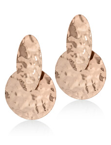 Bijou Box Μεγάλα σκουλαρίκια κρεμαστά από μπρούτζο ροζ χρυσό GARCIA