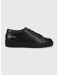 Δερμάτινα αθλητικά παπούτσια Karl Lagerfeld FLINT χρώμα: μαύρο, KL53320 F3KL53320