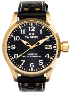 TW STEEL Volante - VS104, Gold case with Black Leather Strap