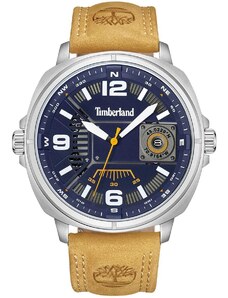 TIMBERLAND BREAKHEART - TDWGB2201404, Silver case with Brown Leather Strap
