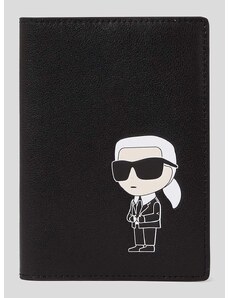 Δερμάτινη θήκη για κάρτες Karl Lagerfeld χρώμα: μαύρο