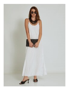 Celestino Πουά maxi φόρεμα λευκο για Γυναίκα
