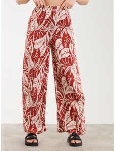 OBI Γυναικείο Παντελόνι με Print - Πορτοκαλί - 009005