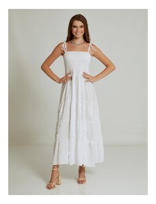 Celestino Φόρεμα με καρδιές λευκο για Γυναίκα