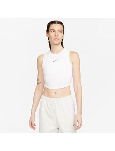 Nike Sportswear Essential Rib Cropped Γυναικεία Αμάνικη Μπλούζα
