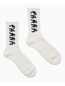 Κάλτσες by Parra Shocker Logo Crew χρώμα: άσπρο
