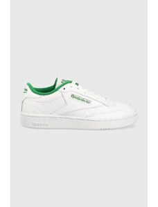 Δερμάτινα αθλητικά παπούτσια Reebok Club C 85 χρώμα άσπρο