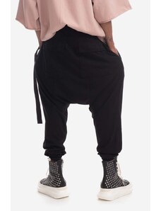 Βαμβακερό παντελόνι Rick Owens Knit χρώμα: μαύρο