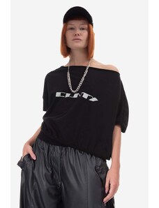 Βαμβακερό μπλουζάκι Rick Owens Knit χρώμα: μαύρο
