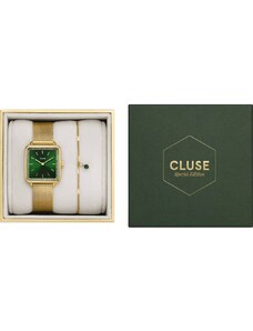 CLUSE La Tetragone CG10317 Crystals Gold Stainless Steel Bracelet Gift Set