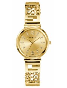 GUESS G Cluster GW0545L2 Crystals Gold Stainless Steel Bracelet