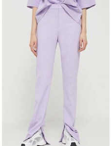 Παντελόνι HUGO χρώμα: μοβ