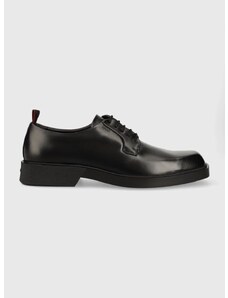 Δερμάτινα κλειστά παπούτσια HUGO Iker χρώμα: μαύρο, 50503649 F350503649