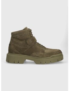 Σουέτ παπούτσια HUGO Denzel χρώμα: πράσινο, 50497791 F350497791
