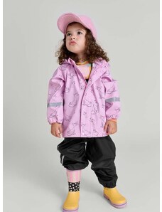 Παιδικό μπουφάν και παντελόνι Reima Moomin Plask χρώμα: μοβ