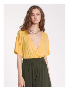Celestino Κρουαζέ κοντομάνικη μπλούζα κιτρινο σκουρο για Γυναίκα